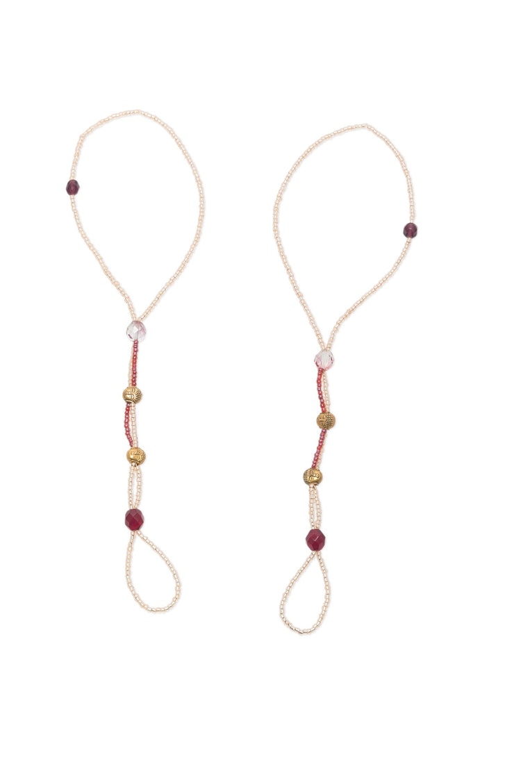 Ruby Anklet Pair